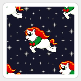 Flying Christmas Unicorn Sticker